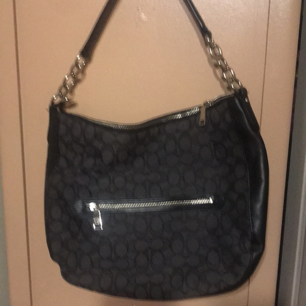 Black and grey Coach Fabric Hobo bag - Picture 9 of 11